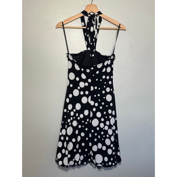 90s Vintage Byer California Women's Size S Polka Dot Strapless Halter Top Dress - Picture 3 of 7